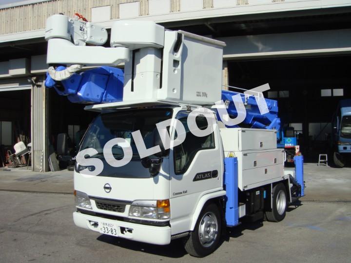 中古 高所作業車 14.6M アイチコーポレーション SN15A 電工仕様 日産（ニッサン）