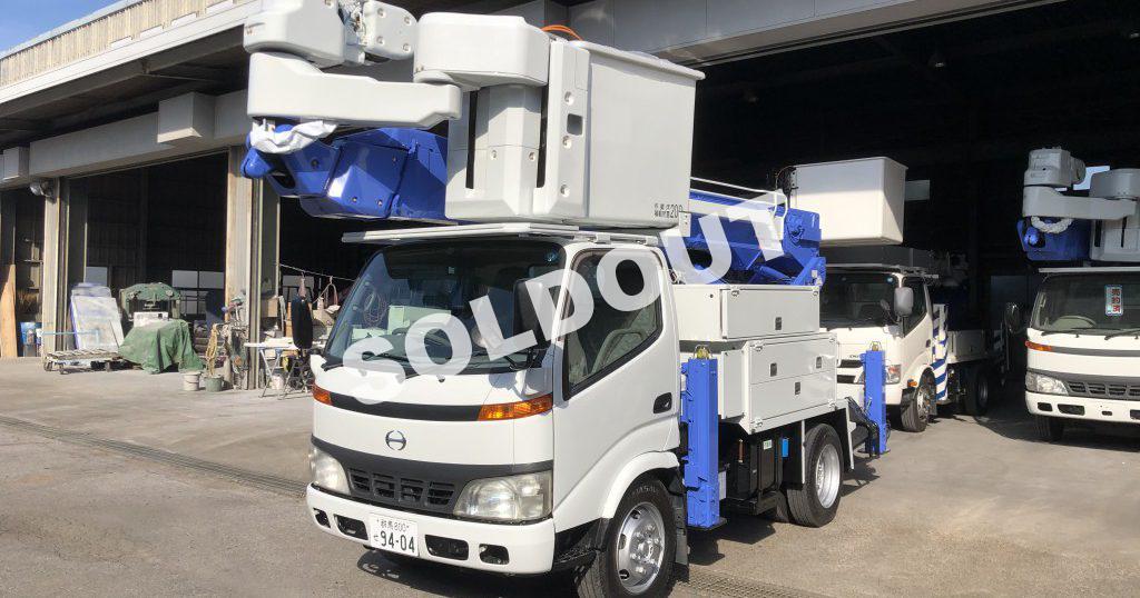 高所作業車中古車No253 平成18年日野デュトロ アイチコーポレーションSN15Bサブエンジン