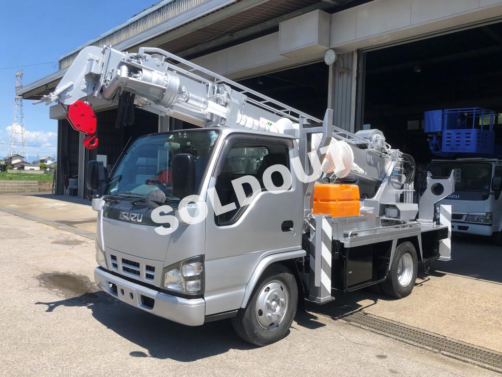 中古穴掘建柱車No261 アイチコーポレーションD50A穴掘建柱車 H19いすゞエルフ