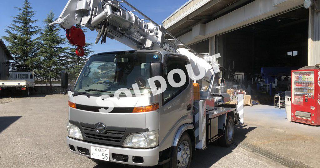 穴掘建柱車中古 No269 アイチコーポレーションD50A穴掘建柱車 H21 日野デュトロ