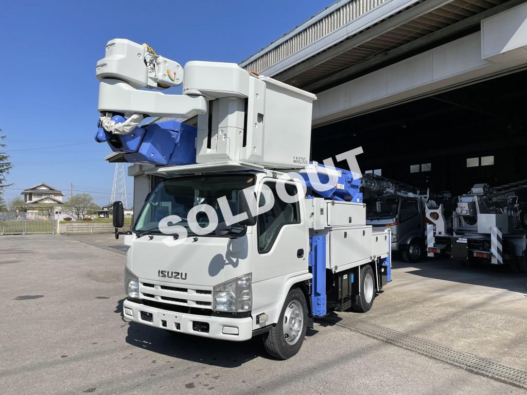 中古高所作業車No280 アイチコーポレーションSN15B サブエンジン付き電工仕様高所作業車 H22いすゞエルフ