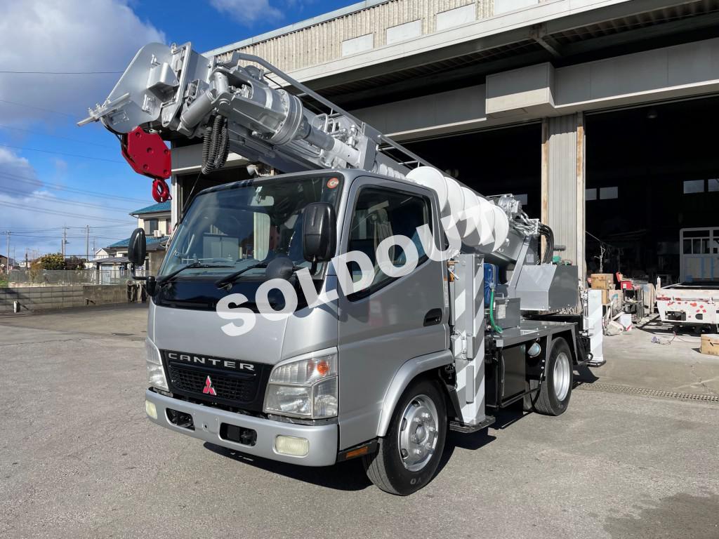 中古穴掘建柱車No291 アイチコーポレーションD50A穴掘建柱車 H18 三菱キャンター