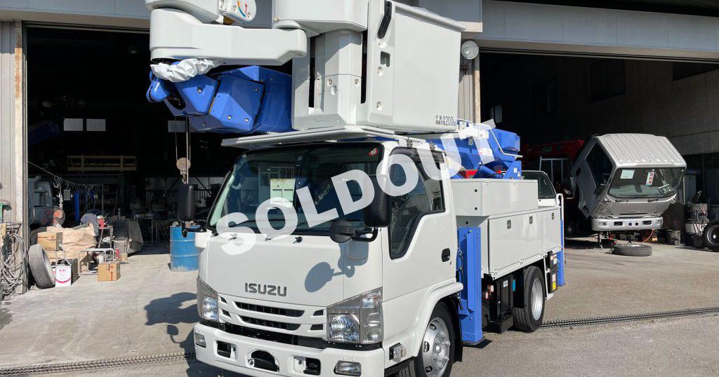 高所作業車 中古No293 アイチコーポレーションSN15B 電工仕様15m高所作業車 H30いすゞエルフ 高年式低走行!