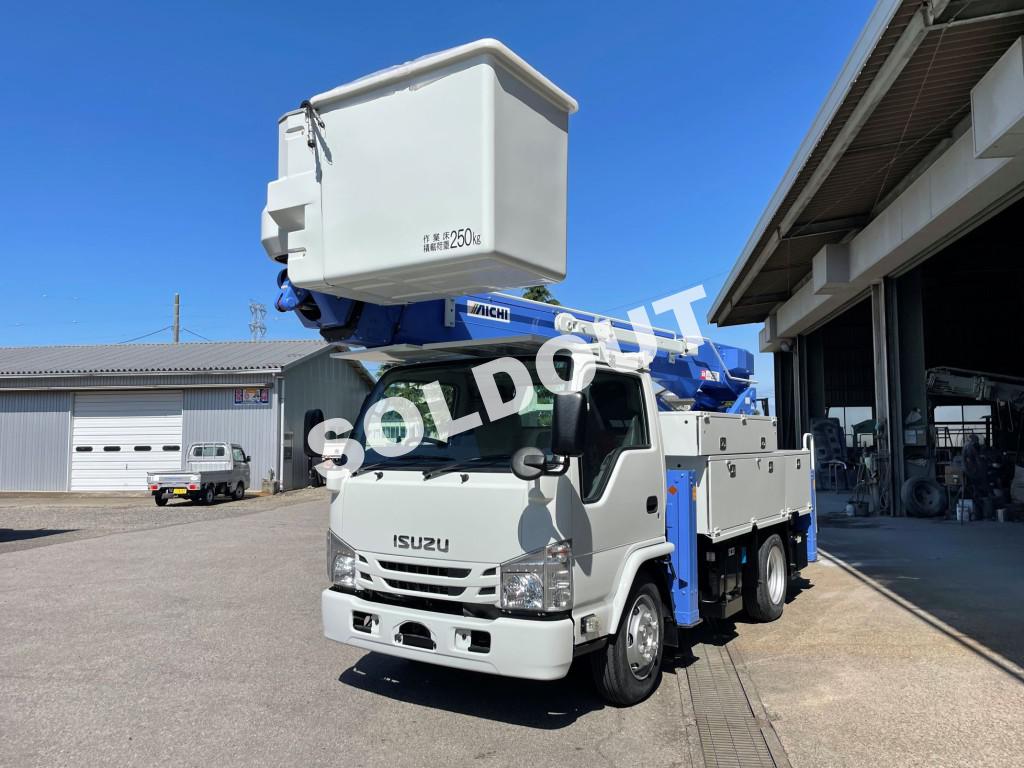 高所作業車 中古No302 アイチコーポレーションSH15B 電工仕様14.6m高所作業車 H28いすゞ エルフ 低走行!