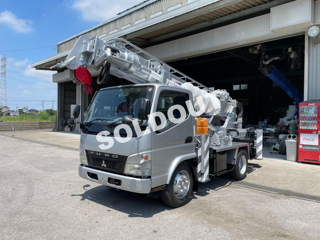 中古穴掘建柱車No305 アイチコーポレーションD50A穴掘建柱車 H20 三菱キャンター