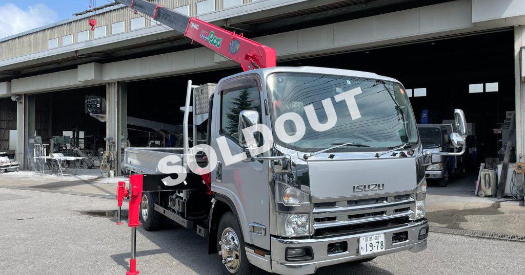 ユニック6段クレーン中古No109 H25いすゞエルフ ワイドロング3.4t車 低走行!6段ユニックML規制なし!