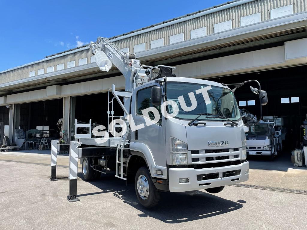 中古穴掘建柱車No307 アイチコーポレーションD70A穴掘建柱車 H25いすゞフォワード