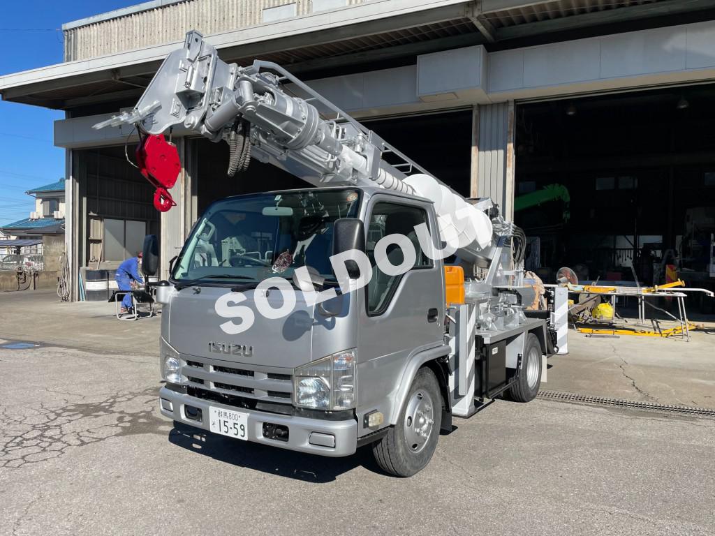 穴掘建柱車 中古No311 アイチコーポレーションD50A穴掘建柱車 H25いすゞエルフ