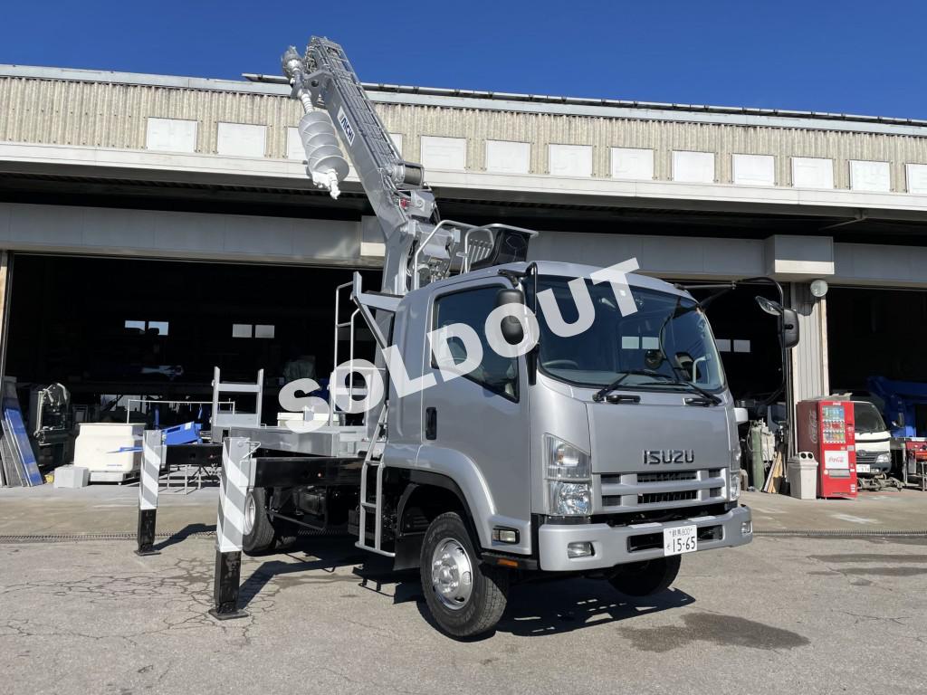 中古穴掘建柱車No312 アイチコーポレーションD70A穴掘建柱車 H19いすゞフォワード 走行少!