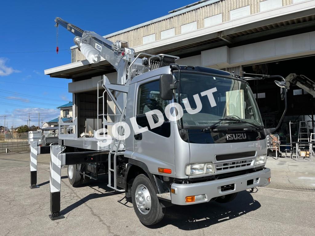 中古穴掘建柱車No315 アイチコーポレーションD70A穴掘建柱車 H18いすゞフォワード 走行少!