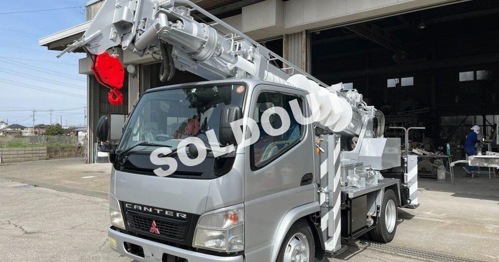 穴掘建柱車 中古No316 アイチコーポレーションD50A穴掘建柱車 H19三菱キャンター
