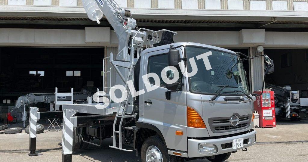 穴掘建柱車 中古 No317 アイチコーポ―ションD70A穴掘建柱車 H24日野レンジャー 走行少!