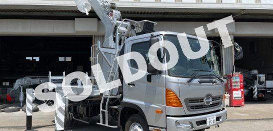 穴掘建柱車 中古 No317 アイチコーポ―ションD70A穴掘建柱車 H24日野レンジャー 走行少!