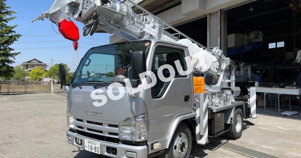 穴掘建柱車 中古No318 アイチコーポレーションD50A穴掘建柱車 H24いすゞエルフ