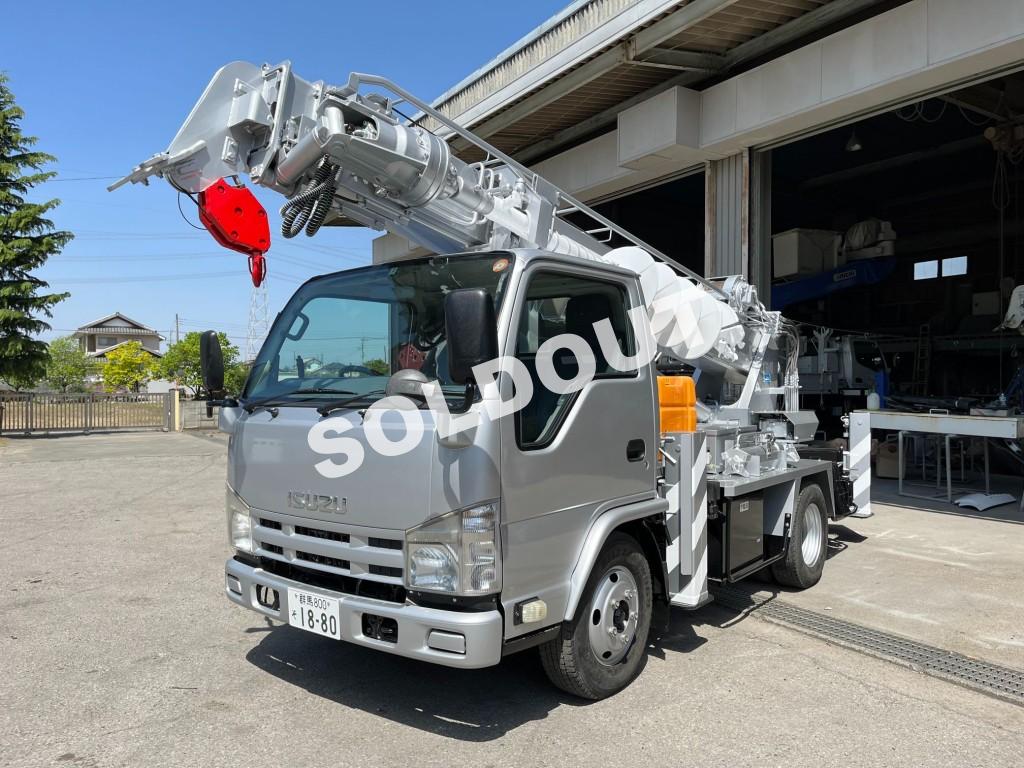 穴掘建柱車 中古No318 アイチコーポレーションD50A穴掘建柱車 H24いすゞエルフ