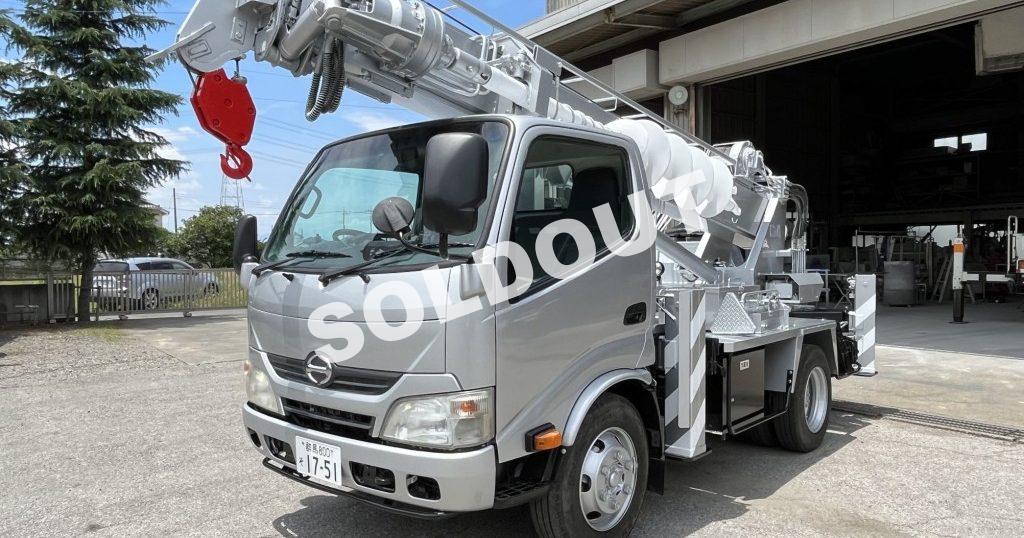 穴掘建柱車中古 No321 アイチコーポレーションD50A穴掘建柱車 H24 日野デュトロ 走行少!