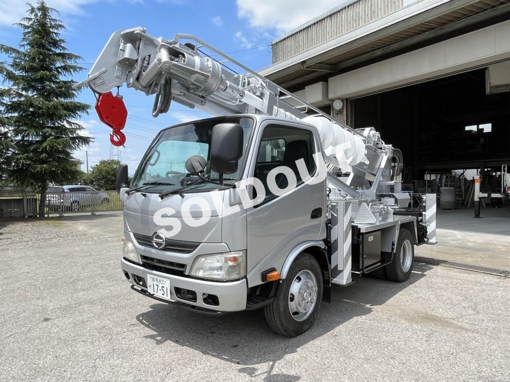 中古穴掘建柱車No321 アイチコーポレーションD50A穴掘建柱車 H24 日野デュトロ 走行少!