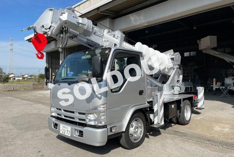 穴掘建柱車 中古No326 タダノDT-620穴掘建柱車 H26 いすゞエルフ 走行少!