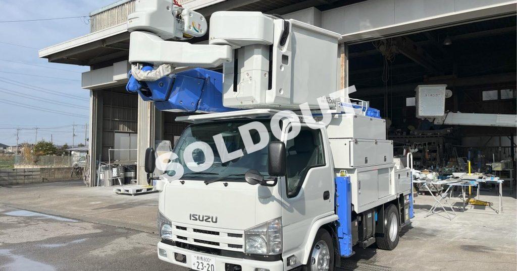 高所作業車 中古No328 アイチコーポレーションSN15B 電工仕様14.6m高所作業車 H22いすゞ 低走行!