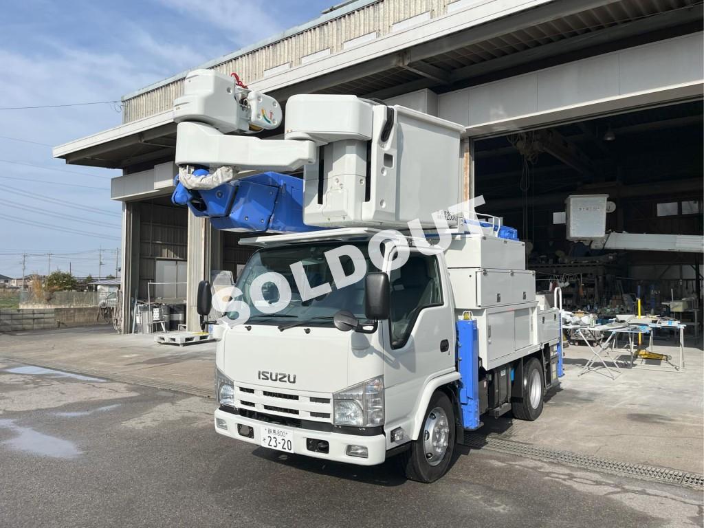 高所作業車 中古No328 アイチコーポレーションSN15B 電工仕様14.6m高所作業車 H22いすゞ 低走行!