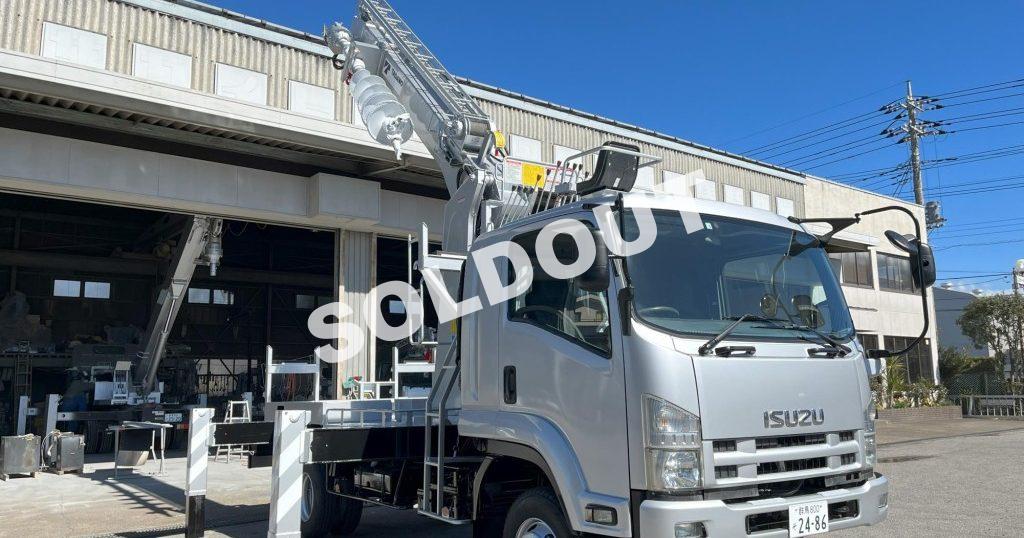 穴掘建柱車中古No331 タダノDT-720穴掘建柱車 H21いすゞフォワード 走行少!