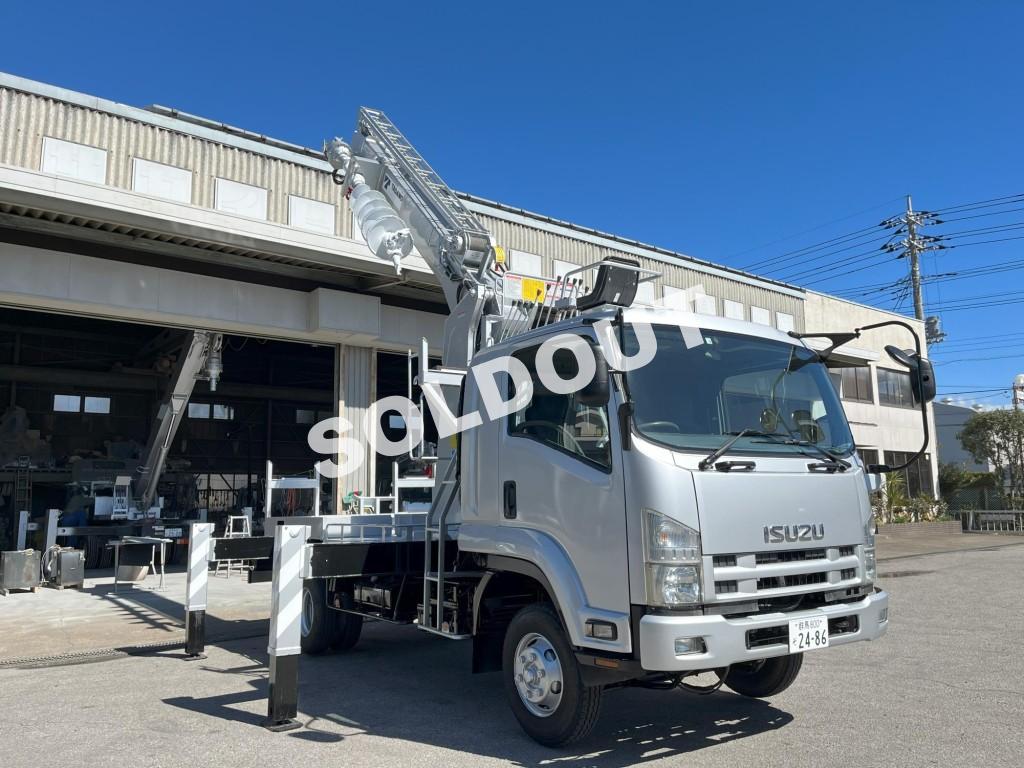 穴掘建柱車 中古No331 タダノDT-720穴掘建柱車 H21いすゞフォワード 走行少!