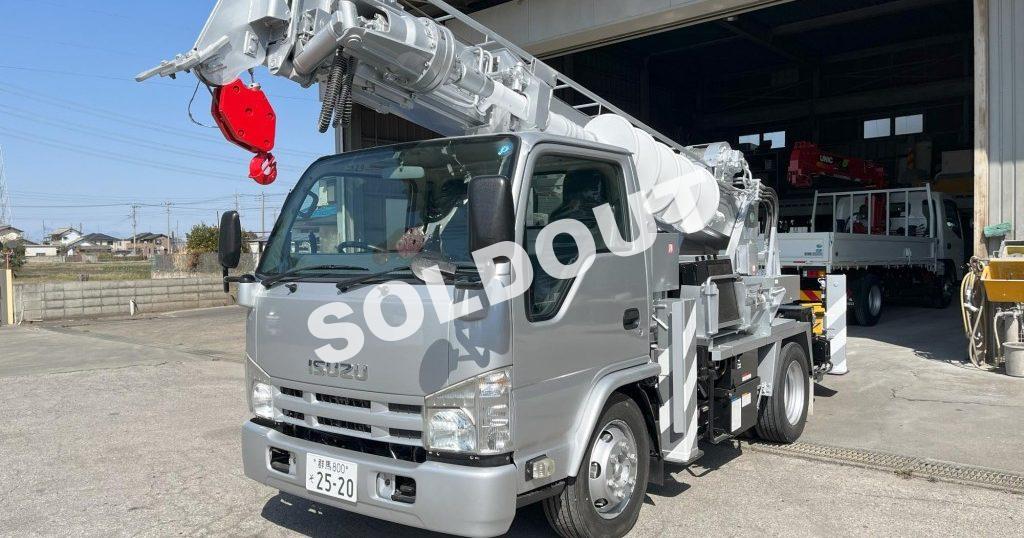 穴掘建柱車 中古No332 アイチコーポレーションD50A穴掘建柱車 H27いすゞエルフ