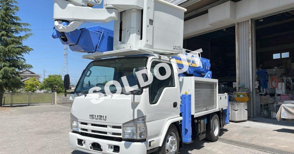 高所作業車 中古No333 アイチコーポレーションSN15B 電工仕様14.6m高所作業車 H24いすゞ サブエンジン付き!