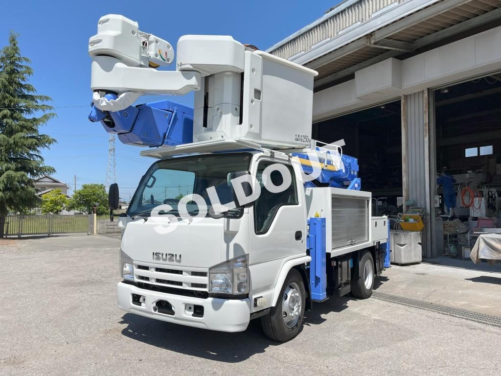 高所作業車 中古No333 アイチコーポレーションSN15B 電工仕様14.6m高所作業車 H24いすゞ サブエンジン付き!