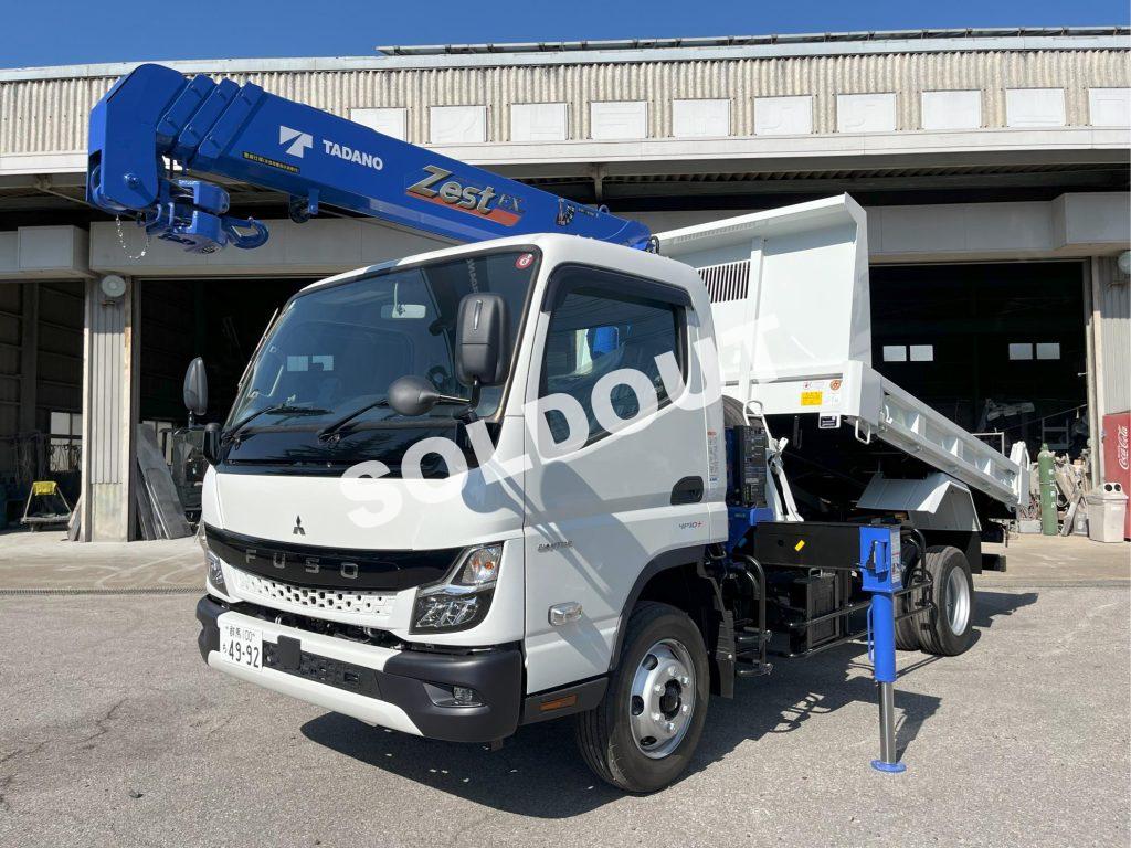 クレーン付ダンプNo56 タダノ4段クレーン付ワイドロングダンプ 登録済み未使用車 新車新品架装!