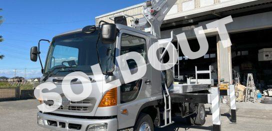 穴掘建柱車 中古 No340 アイチコーポ―ションD70A穴掘建柱車 H1911月 日野レンジャー