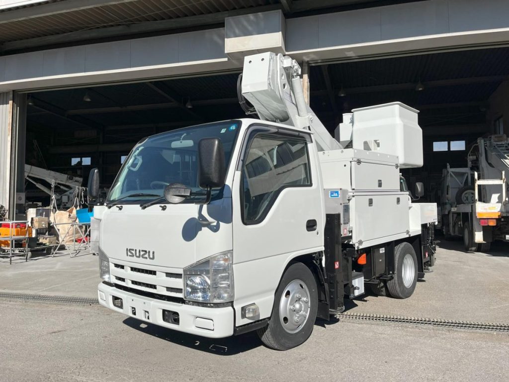 高所作業車 中古No342アイチコーポレーションSH11A　電工仕様11m高所作業車 H24いすゞエルフ