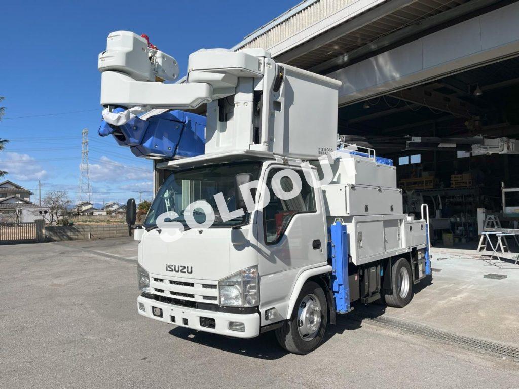 高所作業車 中古No344 アイチコーポレーションSN15B 電工仕様14.6m高所作業車　H23いすゞエルフ！