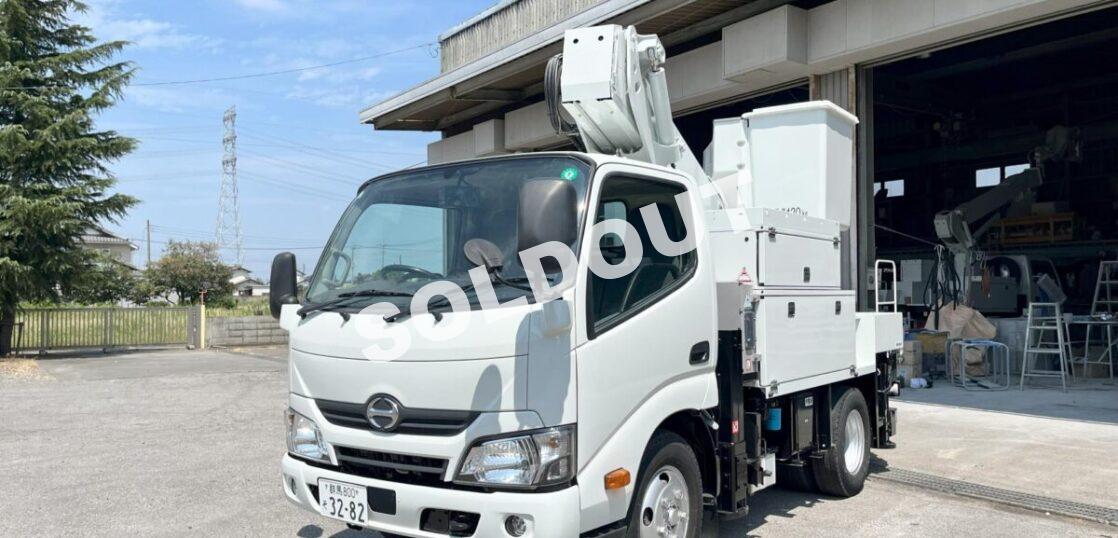 高所作業車 中古No347 アイチコーポレーションSH11A 電工仕様11m高所作業車 H28日野デュトロ サブエンジン付!