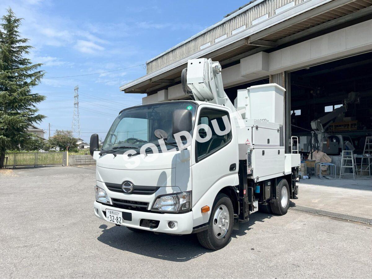 高所作業車 中古No347 アイチコーポレーションSH11A 電工仕様11m高所作業車 H28日野デュトロ サブエンジン付!