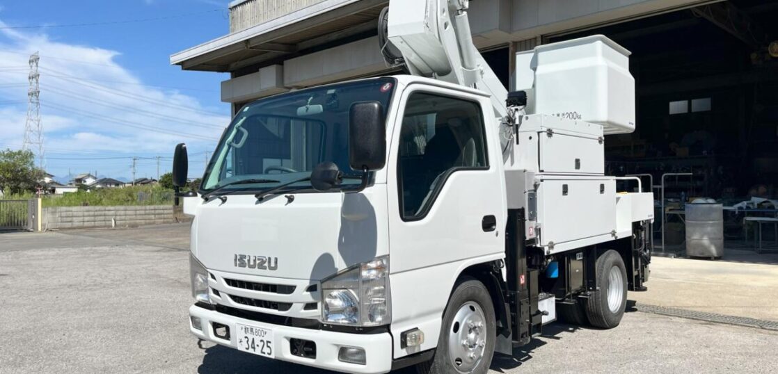 高所作業車 中古No349　アイチコーポレーションSH11A　電工仕様11m高所作業車 H28いすゞエルフ 走行少！