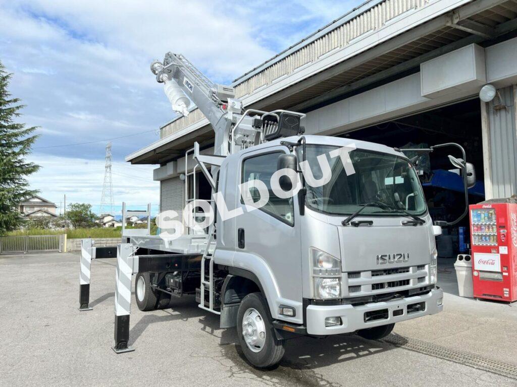 穴掘建柱車 中古No350 アイチコーポレーションD70A穴掘建柱車 H20いすゞフォワード 走行少!