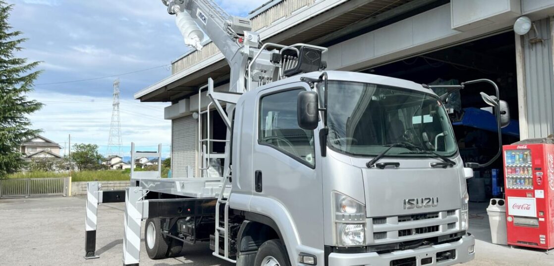 穴掘建柱車 中古No350 アイチコーポレーションD70A穴掘建柱車 H20いすゞフォワード 走行少！