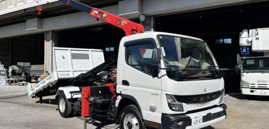 クレーン付ローダーダンプNo58 ユニック4段クレーン付新明和ワイドローダーダンプ　新車新品架装！