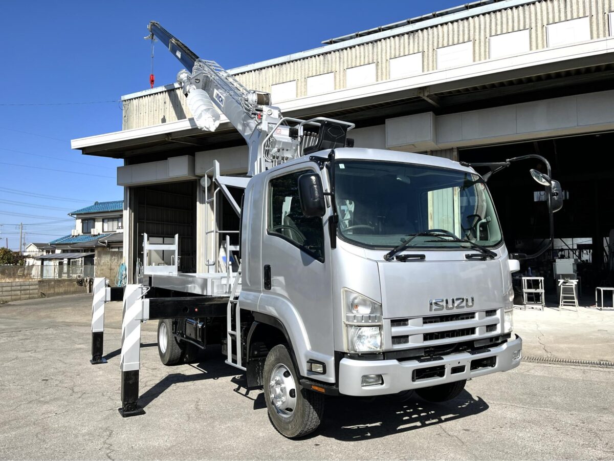 穴掘建柱車 中古No355 アイチコーポレーションD70A穴掘建柱車 H19いすゞフォワード